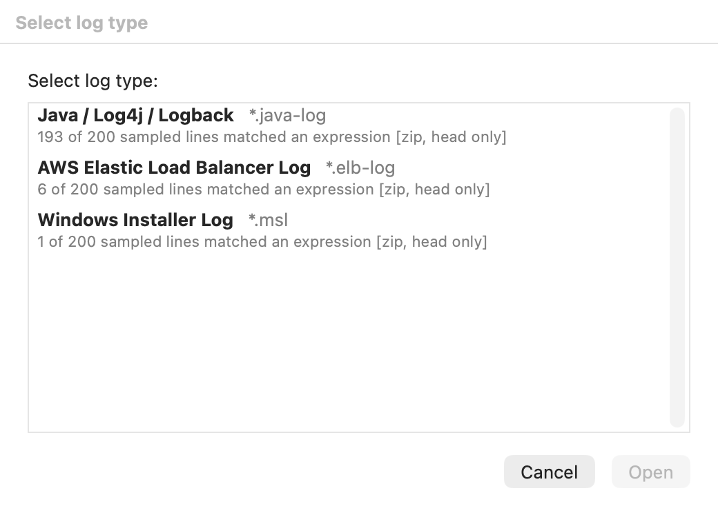Rubrica reading a log from inside a zip archive without extracting it first